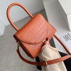 ORANGE CORCODILE PATTERNED BAG
