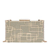 GOLD BOX GEOMETRIC BLUTCH BAG