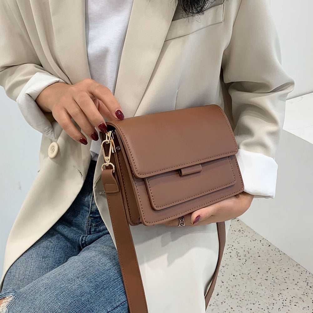 SOLID COLOR LUXURY QUALITY CROSSBODY BAG