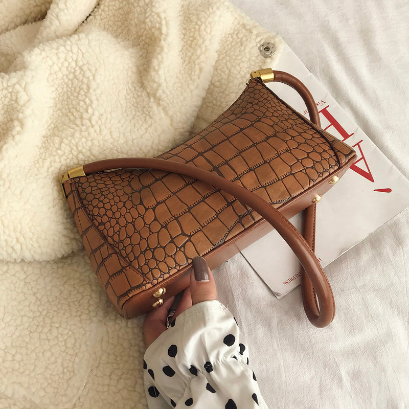 CORCODILE PATTERNED HANDBAG