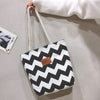 ORANGE AND WHITE COLOR SHOULDER BAG