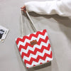 ORANGE AND WHITE COLOR SHOULDER BAG