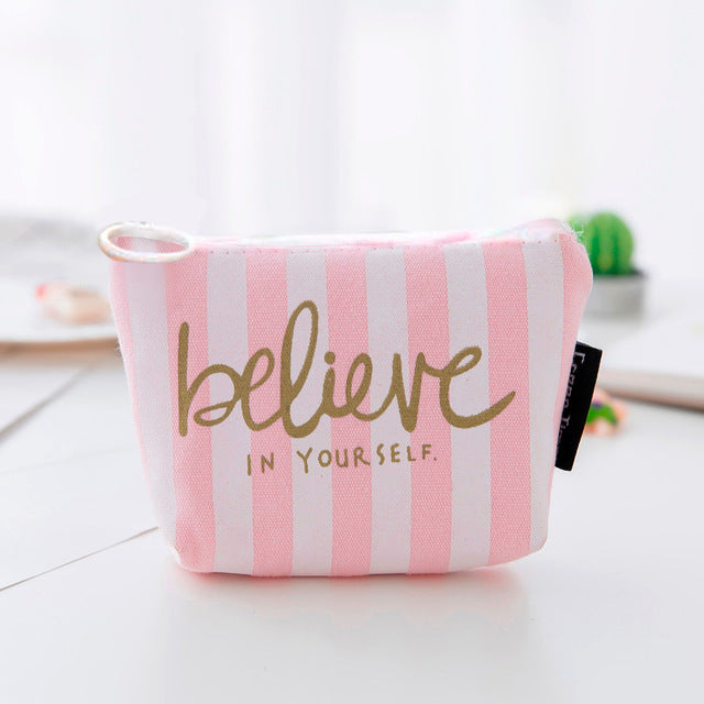 "BELIEVE IN YOURSELF" PRINTED COIN WALLET