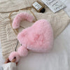 HEART SHAPED FLUFFY BAG