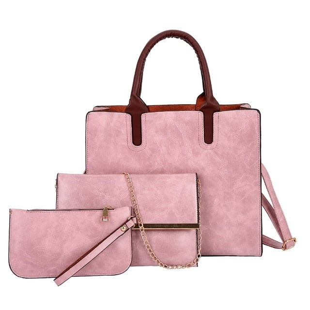 3PCS SOLID COLOR BAGS