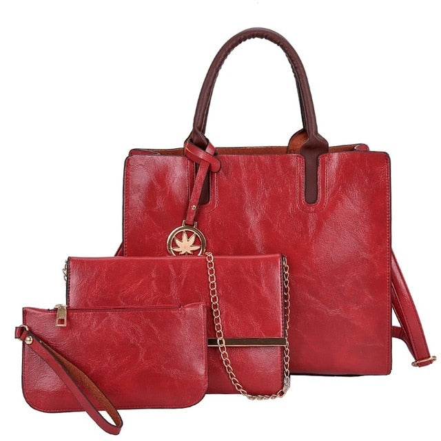 3PCS SOLID COLOR BAGS