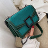SCRUB LEATHER GREEN BAG