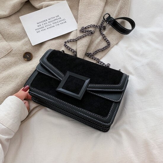 SCRUB LEATHER GREEN BAG