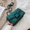 SCRUB LEATHER GREEN BAG