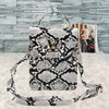 B&W SNAKE SKIN PATTERNED BAG