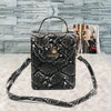 B&W SNAKE SKIN PATTERNED BAG