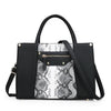 SNAKE SKIN PATTERNED CORAL HANDBAG