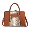 SNAKE SKIN PATTERNED CORAL HANDBAG