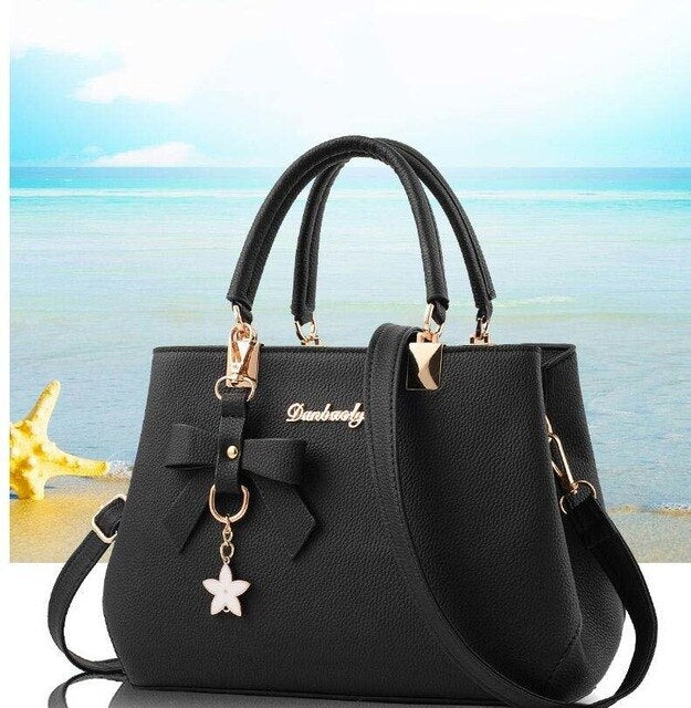 THREE COLOR STAR DETAILED HANDBAG