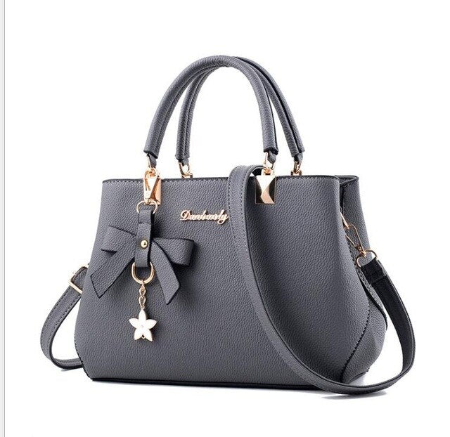 THREE COLOR STAR DETAILED HANDBAG