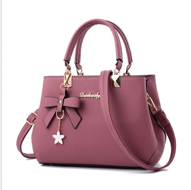 THREE COLOR STAR DETAILED HANDBAG