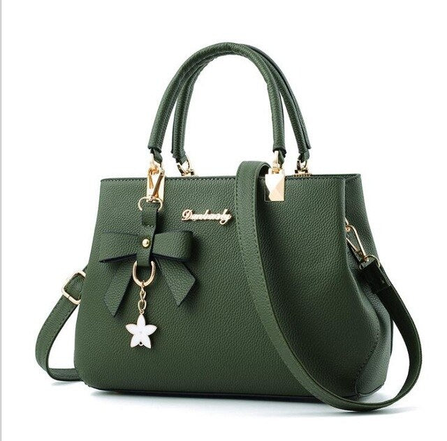 THREE COLOR STAR DETAILED HANDBAG