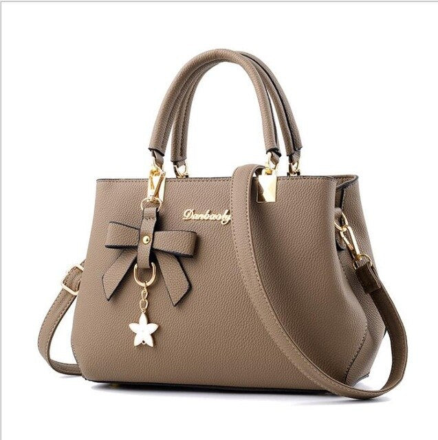 THREE COLOR STAR DETAILED HANDBAG