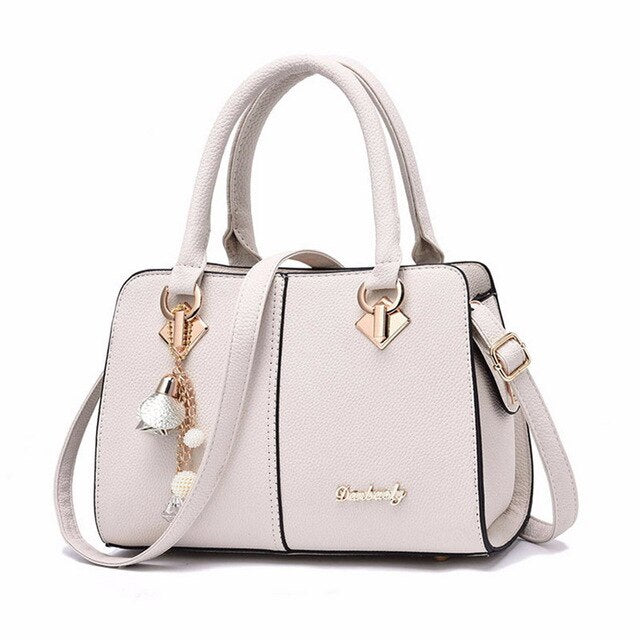 THREE COLOR STAR DETAILED HANDBAG