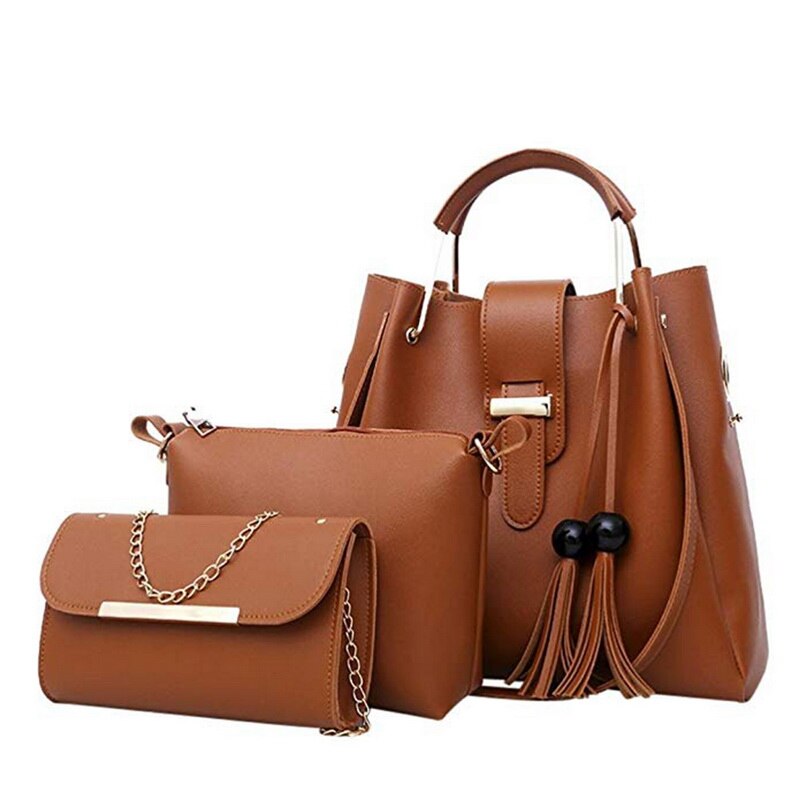 3PCS TASSEL DETAILED BAG SET