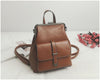 BRWON PU LEATHER BACKPACK