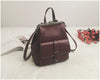 BRWON PU LEATHER BACKPACK