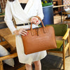 BROWN LEATHER CASUAL BRIEFCASE