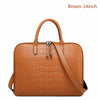 BROWN LEATHER CASUAL BRIEFCASE