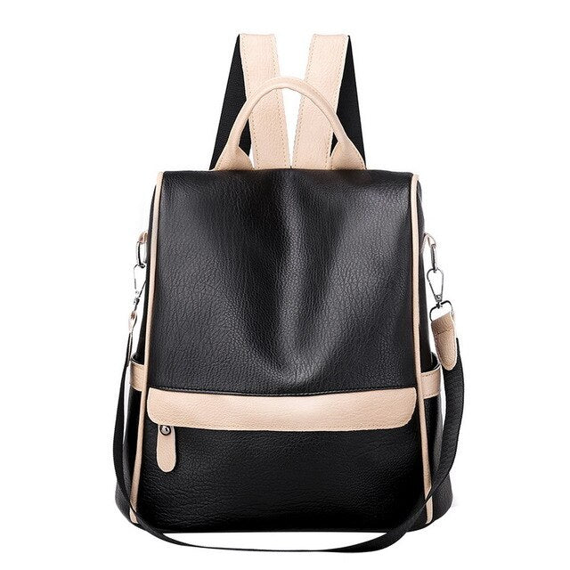 ANTI-THEFT WATERPROOF LEATHER BACKPACK