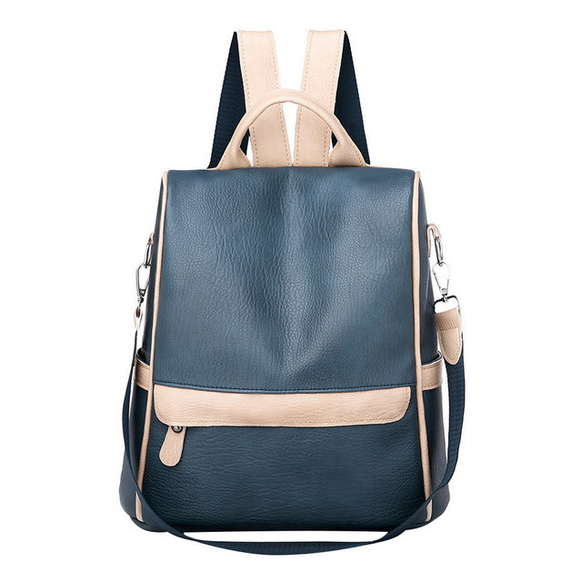 ANTI-THEFT WATERPROOF LEATHER BACKPACK