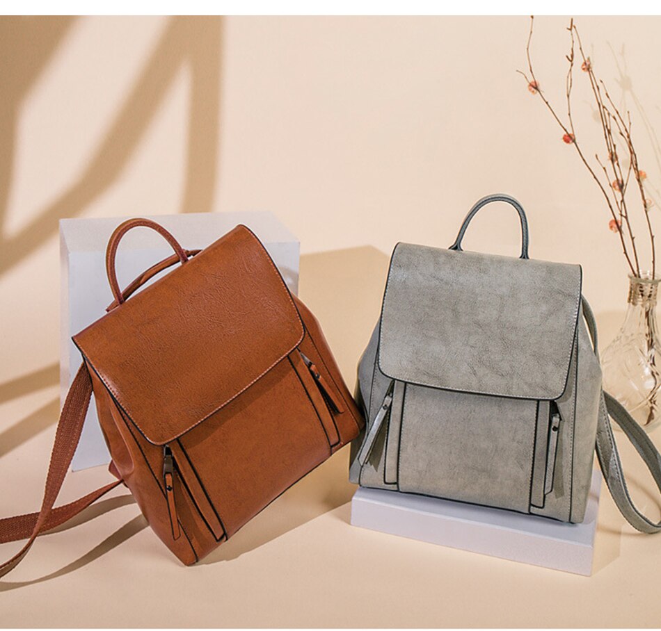 TWO COLOR VELVET BACKPACK