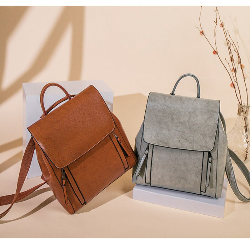 TWO COLOR VELVET BACKPACK