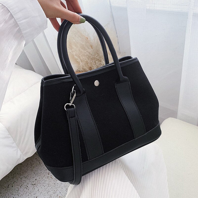 BEIGE AND BROWN HANDBAG