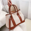 BEIGE AND BROWN HANDBAG