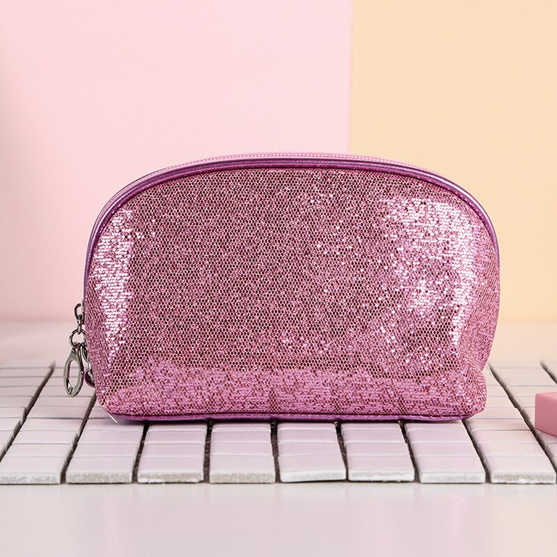 PINK SILVERY COSMETIC BAG