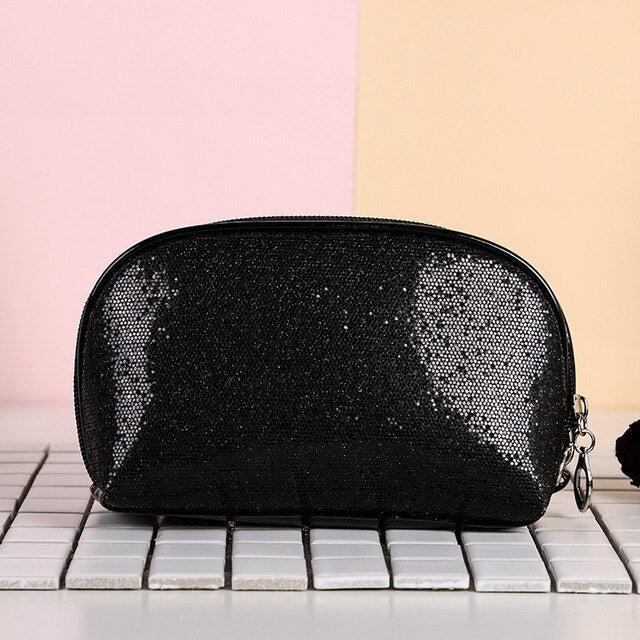 PINK SILVERY COSMETIC BAG