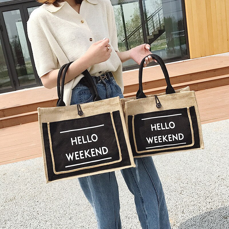 "HELLO WEEKEND" HANDBAG