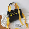 "LIFE IS ALWAYS SUNNY" PRINTED BAG