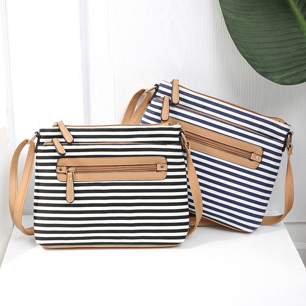 STRIPED MESSENGER BAG