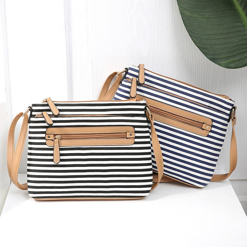 STRIPED MESSENGER BAG