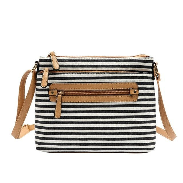STRIPED MESSENGER BAG