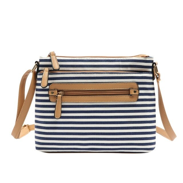 STRIPED MESSENGER BAG