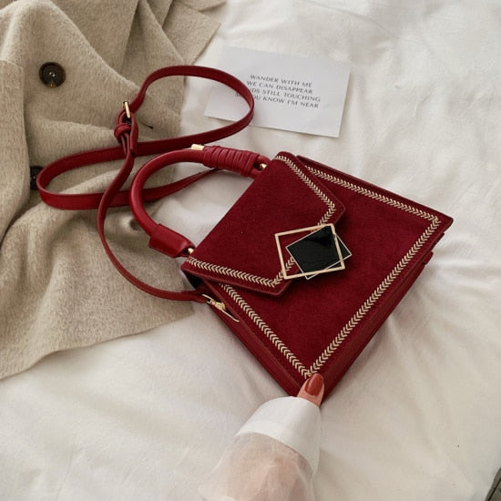 STONE PATTERNED RED BAG