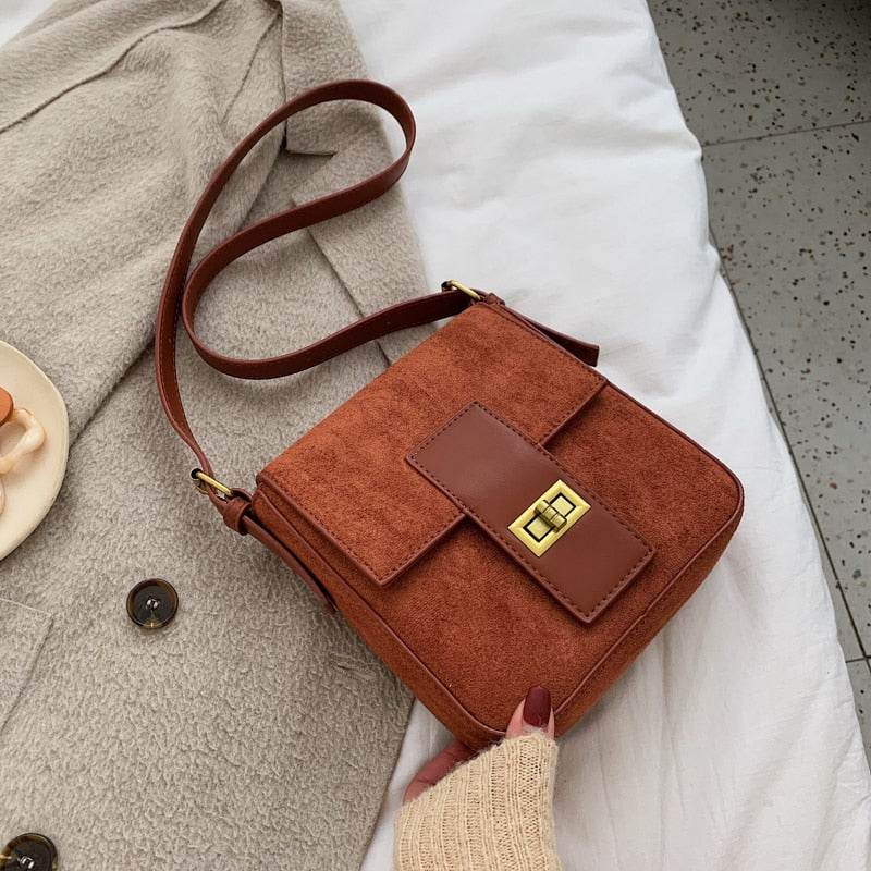 SCRUB LEATHER BEIGE CROSSBODY BAG