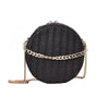 WOVEN ROUND SHOULDER BAG