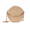 WOVEN ROUND SHOULDER BAG