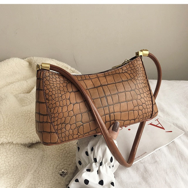 CORCODILE PATTERNED HANDBAG
