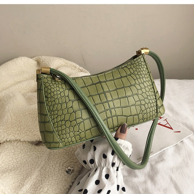 CORCODILE PATTERNED HANDBAG