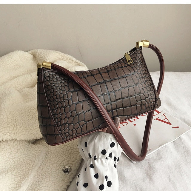 CORCODILE PATTERNED HANDBAG