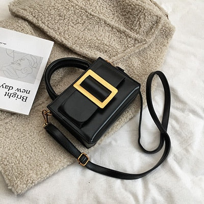 BELT BUCKLE DETAILED DARK BROWN BAG